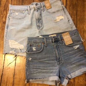 Two pairs of Madewell Jean Shorts Sz 29- NWT